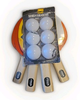 Stiga Classic 4-Player Set Ping Pong Paddles Table Tennis Rackets with 6 Balls