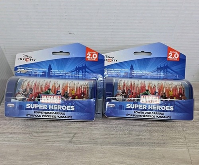 #ad #ad Disney Infinity Marvel Heroes Power Disc Capsule 2.0 power discs Holder Lot Of2 $15.87