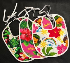 3 Pack Hawaii Baby Food Bibs