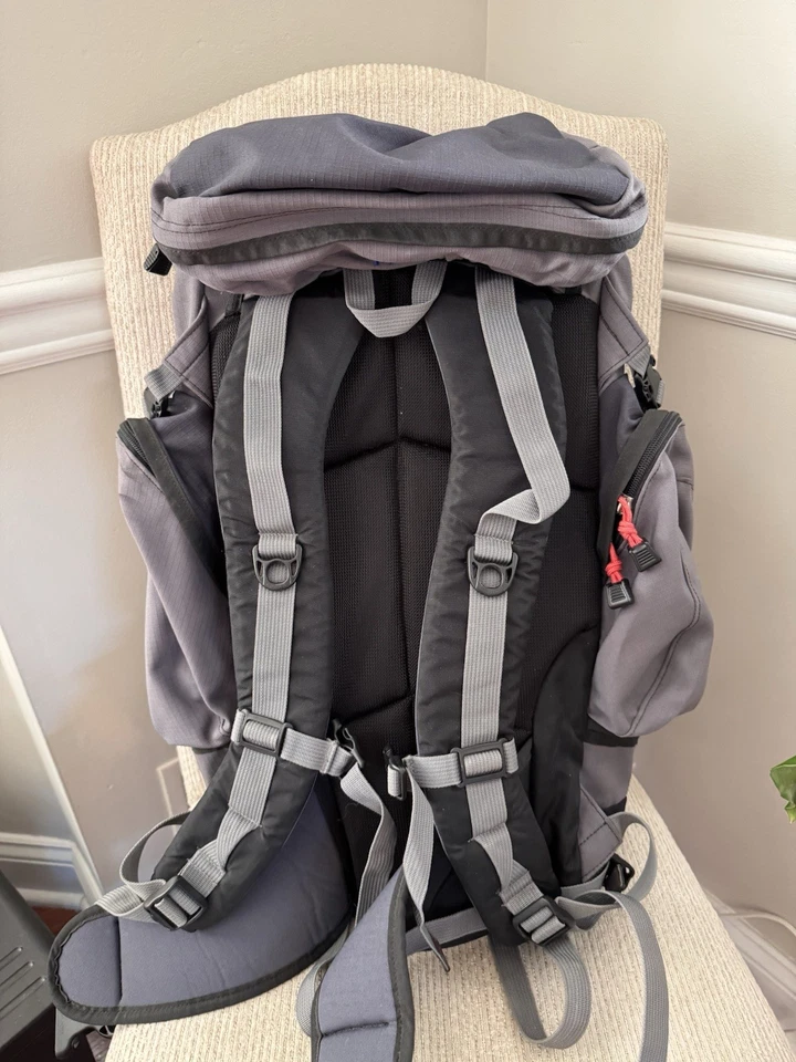 Mochila Jansport Goshawk 40 Mochilero Exterior Camping Senderismo Montaña Gris Foto 4 de 4