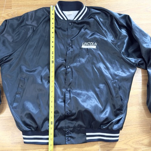Vintage Lincoln Size XXL Auburn Sportswear Satin Varsity Jacket Made In USA  - Picture 6 of 9