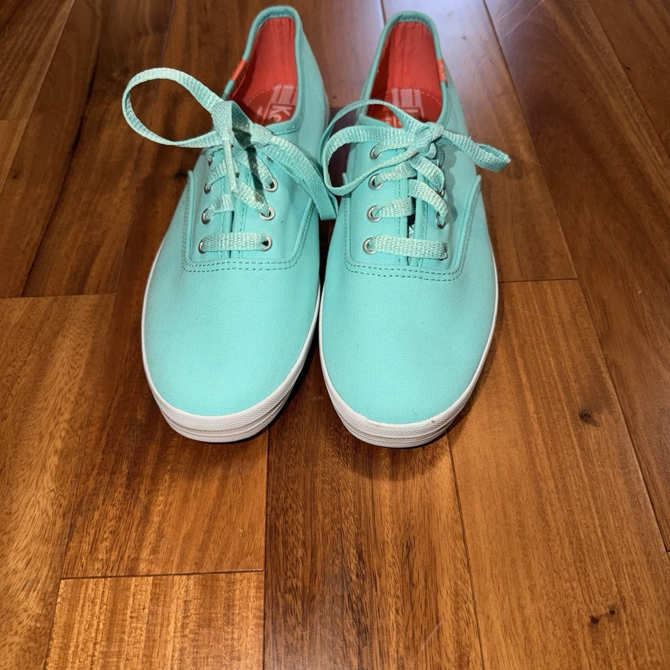 Tenis para mujer Keds Champion Oxford de lona verde azulado talla 7,5 de EE. UU. Foto 4 de 4