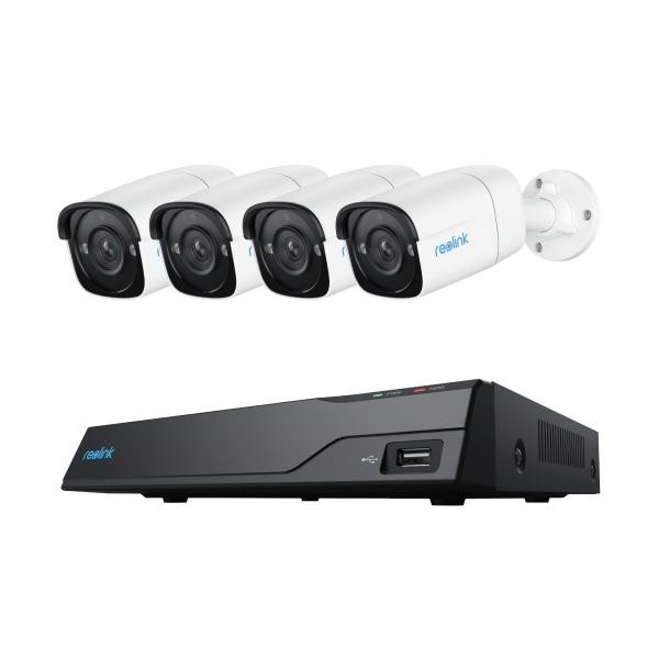 Reolink Kit Videosorveglianza NVR PoE 8CH 2TB HDD e 4 Telecamere di Sicurezza Po