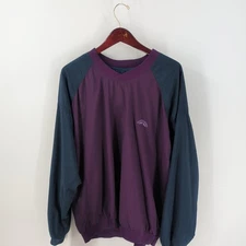 Vtg 90s 18 Headwind Sun Mountain Sport Pullover Windbreaker Jacket Purple Blue L