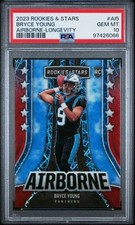 Bryce Young RC 2023 Panini Rookies & Stars Airborne Longevity PSA 10 Carolina