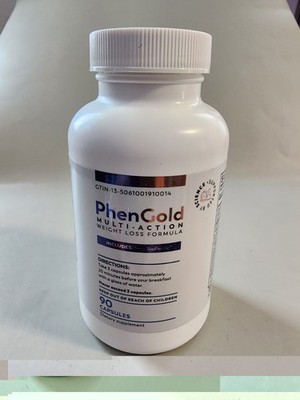PhenGold Multi-Action Weight Loss Formula Supplement 90 Capsules 