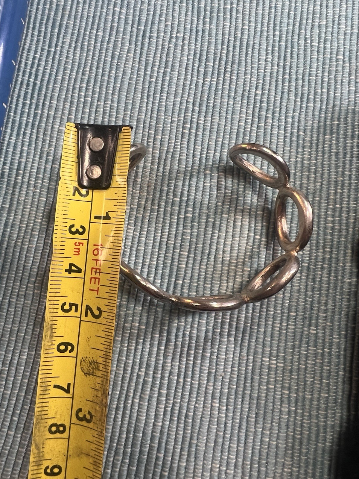 925 Sterling Silver Solid Hoop Cuff/ Bracelet (60) - image 5