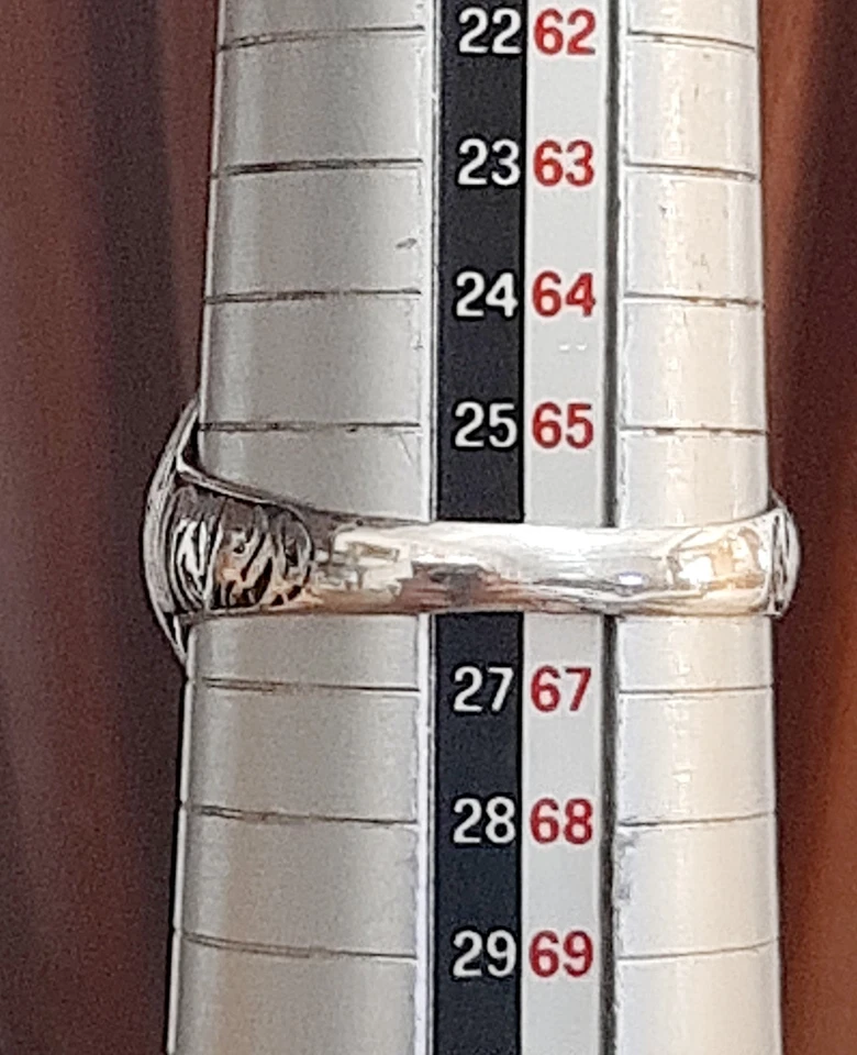 ANELLO UOMO Onice ARGENTO 925 sigillo solitario smalto Ring Man Sterling Onyx $ - Immagine 4 di 4