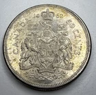 1962 Canadian Silver 50 Cents Half Dollar Coin N69