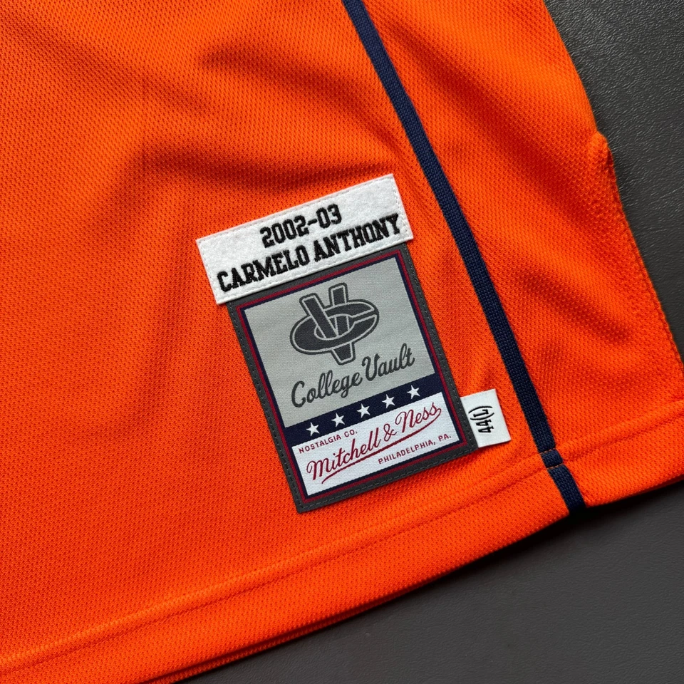 100% Authentic Carmelo Anthony Mitchell Ness 02 03 Syracuse Jersey Size 44 L - Image 4 of 4