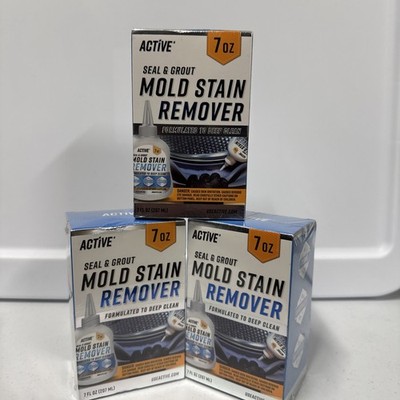 3 PK. Active MOLD STAIN REMOVER Seal & Grout Deep Clean (21 Oz TOTAL) NEW SEALED