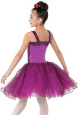 Dance Costume Large Child Pink Weissman 9410 Ballet pointe YAGP Tutu Floral Lace