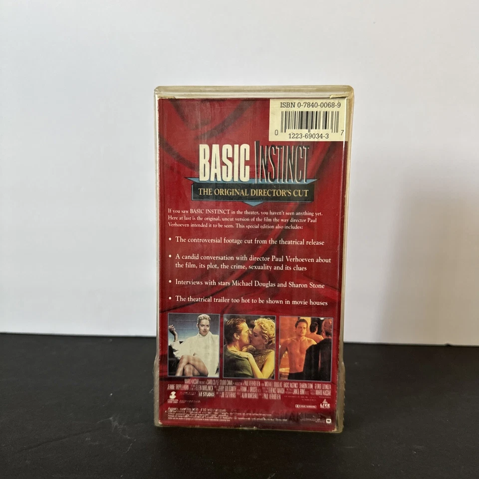 Signed by Michael Douglas Basic Instinct (VHS, 1997, Original Directors Cut) - Image 3 of 4