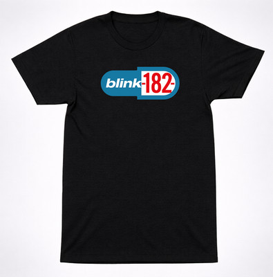 Blink-182 Retro Stamp travis barker Classic Logo T-Shirt   Pop Punk Band Tee