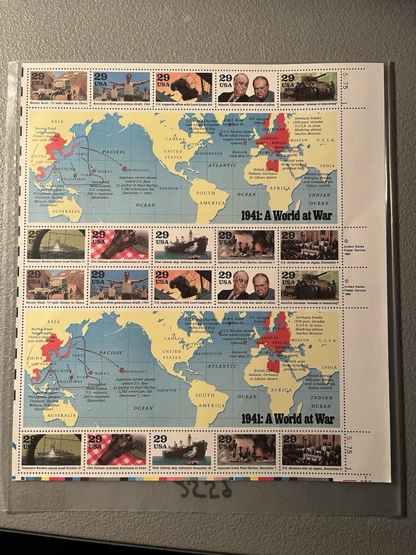 Scott 2559 Mint Sheet 1941: A World At War Era MNH OG