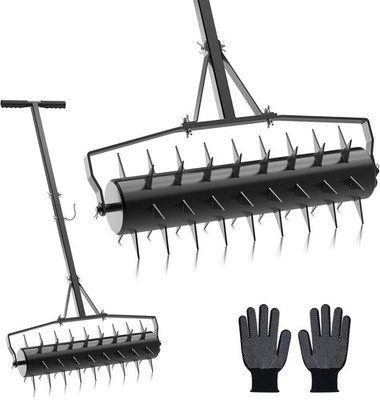Seeutek Soil Spike Lawn Aerator Roller Tool 1 Pack
