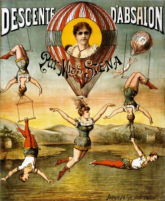 Decoration Poster.Interior design.High wire Miss Stena Circus show.6975