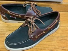 Women's Sebago Docksides Spinnaker Shoe Blue Brown B58152 Size US 8