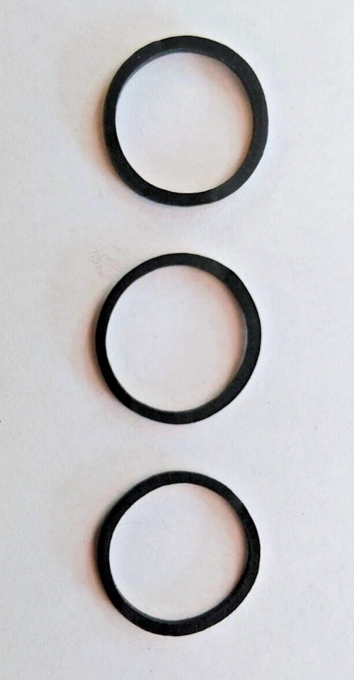 ROBTHEBELTGUY Three (19mm) Square Audio / Video Rubber Belts - CD/DVD/MD/DAT/ DCC & Cassettes