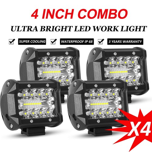 Tow Trailer Hitch Mounting Bracket+4x 4'' LED Work Lights Backup Reverse+Wiring - Picture 6 of 24