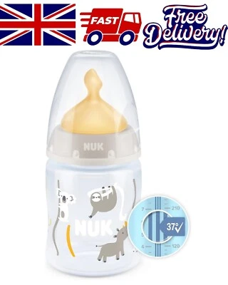 NUK First Choice+ Baby Bottle | 0-6 Months | Temperature Control | anti Colic