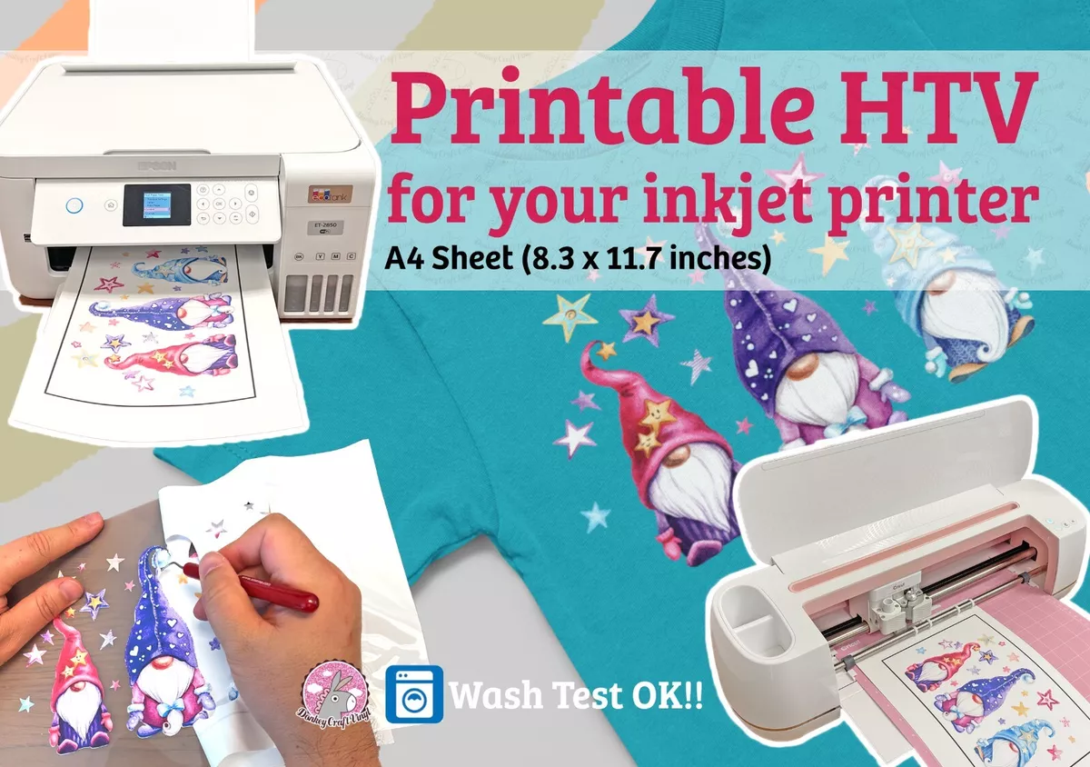 Inkjet Printable HTV, DTV, Home Inkjet Direct To Vinyl, Printable Heat  Transfer