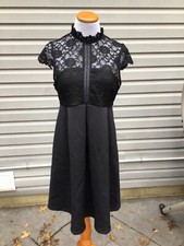 NWOT ASOS Black Lace High Waist Dress Size 8