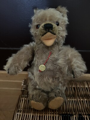 Hermann Teddybär German Jointed Open Mouth Rare Vintage Sammlerstück