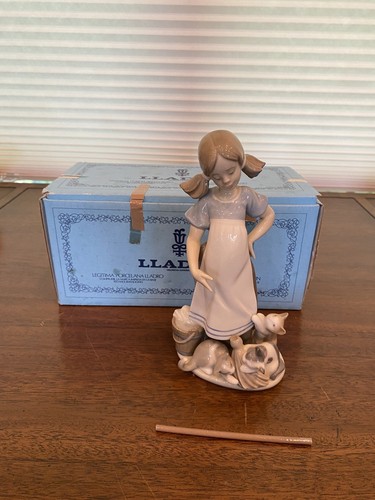 VTG LLADRO PLAYFUL KITTENS Glossy Porcelain Figurine #5232 W/BOX 8.25"H SPAIN - Picture 1 of 13