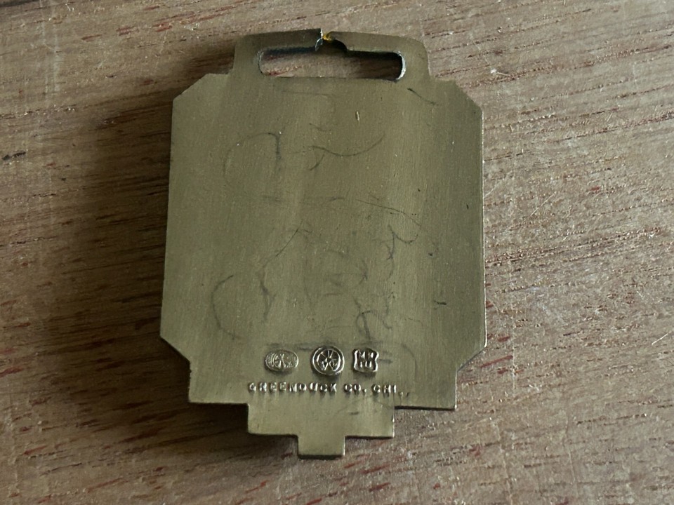 Broken Escanaba Michigan Watch FOB 1939 American Legion Greenduck