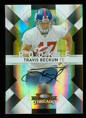 2009 Donruss Threads #196 Travis Beckum Auto RC /249 - NM-MT