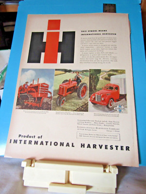 1946 International Harvester This Symbol Means ad 14x10'' VG trucks tractors