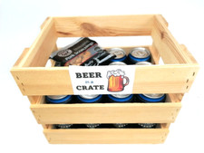 Beer In A Crate - 12x 440ml Cans of 0% Guinness in a Wooden Crate - Gift for Him