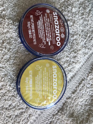 snazaroo Gesichtsfarbe Bright Yellow And Bright Red Plus Free Trio Colour