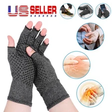 2 PCS Copper Compression Gloves Medical Arthritis Pain Relief Hand Support Brace