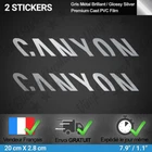 Compatible with CANYON 2 stickers SILVER decal 20 cm fork tuning bike adhesive