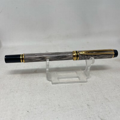 Parker Waterman Fountain Pen, Black Crocodile 18k Gold NIB 750
