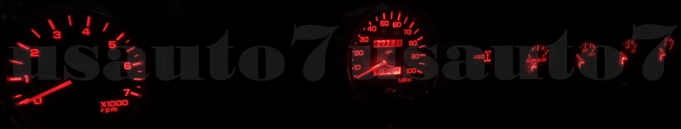 NEW Dash Instrument Cluster Gauge RED LED LIGHT BULB KIT Fit 87-95 Jeep Wrangler Foto 3 de 4