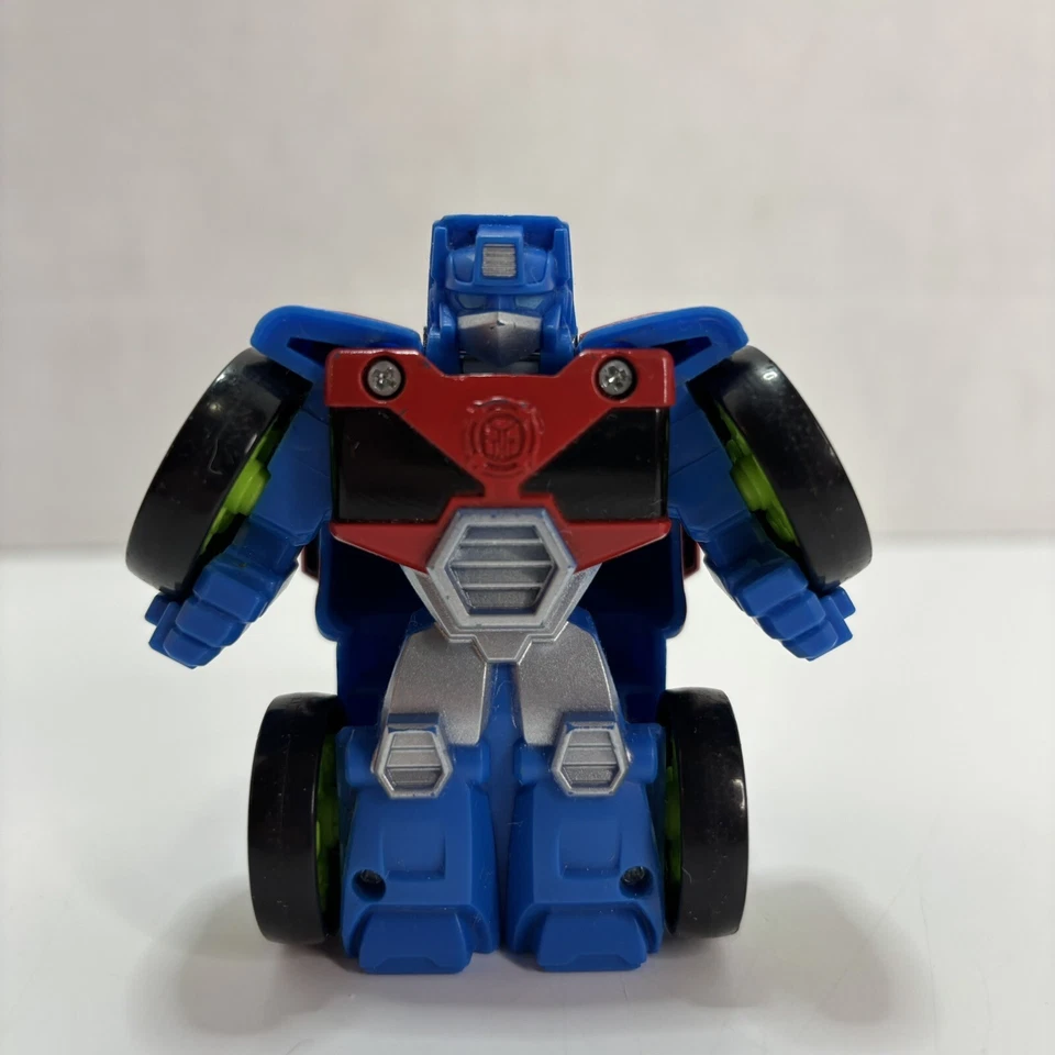 Transformers Rescue Bots Flip Racers Set Of 2 Optimus Prime w/ Launch Trailer - Image 3 of 4