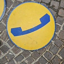 Insegna telefonica Monofacciale telefono pubblico sip tabella targa 80