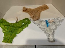 Victoria's Secret Lot of 3 Lace Vintage Panties Sz 2 small 1 medium