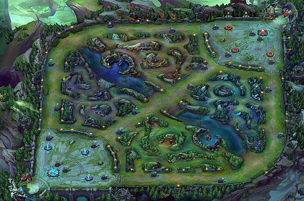League Of Legends LOL Summoner's Rift PC Premium POSTER MADE IN