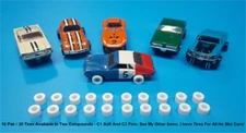 .333 / .345 Aurora Tuff Ones Slot Car Silicone Racing Tires WHT 10 Pair Firm C2