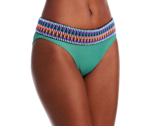 Peixoto Womens Zoni Contrast Trim Bikini Bottom Swimwear Green Size Small - 第 1/2 張圖片
