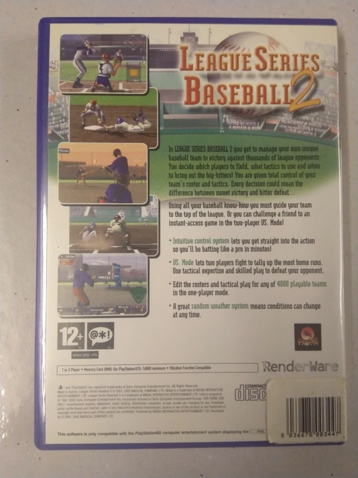 League Series Baseball 2 - PS2 - Playstation 2 - Image 3 of 3