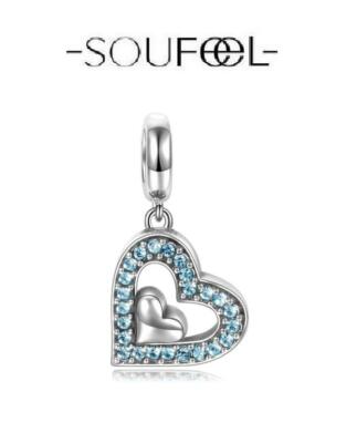 Genuine SOUFEEL sterling silver Swarovski BLUE LOVE