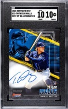 2021 Bowman's Best Taylor Walls Best of '21 Autograph SGC 10 w/10 AUTO RC
