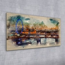 Acrylglasbild Wandbild Plexiglas 100x50 Foto Bild Malerei London Fähren