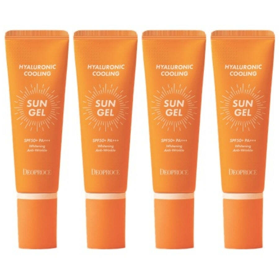 Gel solar enfriador hialurónico Deoproce FPS50+ PA++ 50 ml*4 piezas - ENVÍO GRATUITO