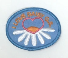 PATCH GSA Girl Scouts I Love Daisy GS Blue White